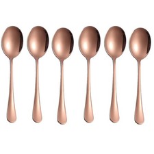 Juego de 6 cucharas de servir de acero inoxidable para comidas formales para banquete Zuha