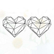 2 Hojas Decoración Hogar Pegatinas Fondo Forma Corazón Calcomanía Pared Dormitorio