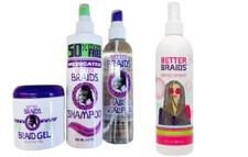 Better Braids Spray, Aceite para Cabello, Gel y Champú para Mechones y Trenzas