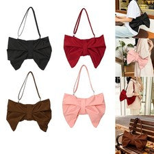 Bolso de hombro Crinkle Bow para mujer, bolso de transporte para el día a día, compras y
