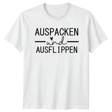Camiseta para mujer Desempacken And Ausflippen compras moda regalo de cumpleaños para ella