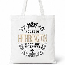 Bolso Shopper House Of Cotton Apellido Familiar HETHERINGTON