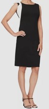 Vestido vaquero negro con detalle de lazo talla 14 SL Fashions para mujer