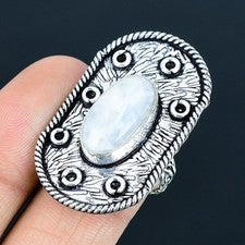 Anillo de joyería de plata esterlina 925 hecho a mano con piedra preciosa de ...