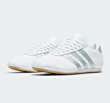 Adidas Taekwondo Mujer Encaje Blanco Plata Goma Metálica JS1192 Nuevo