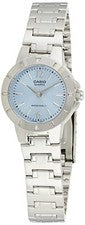 Casio LTP-1177A-2A Mujer Cuarzo Analógico Azul Claro Dial Plata Metal