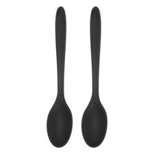 Cuchara mezcladora de utensilios de cocina resistentes al calor 2 piezas, negra