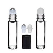 24 botellas enrollables de vidrio, botellas de perfume de viaje, frascos de 10 ml, envío gratuito 1/3 oz.
