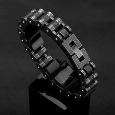 Pulsera de cadena retro de motociclista para hombre pulsera cadena de eslabones estilo motocicleta bicicleta