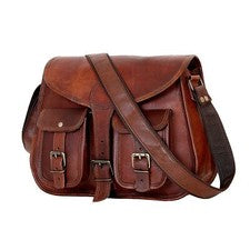 Bolso de mano de cuero para mujer Cartera Bandolera de cuero vintage Nuevo bo...