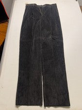 Pantalones de pana Bachrach gris carbón tiro medio algodón pesado para hombre talla 34 nuevos con etiquetas