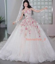 Elegante Vestido Largo Floral Para Mujer Boda Baile Francés Baile de graduación Vestido de Moda