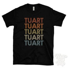 CAMISETA TUART ESTILO RETRO REPETIDO Hombre y Mujer Novedad Genial Nombre Regalo