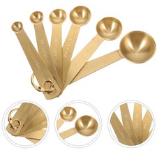 6 piezas cucharas dosificadoras acero inoxidable utensilios de cocina cuchara medidora de cuchara de metal