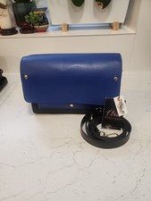 BOLSO DE MODA DE CUERO SPFT AZUL MUJER DIVINA FIRENZE 🇮🇹