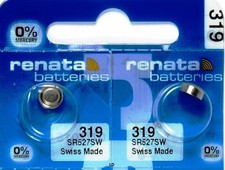BATERÍAS RELOJ RENATA SR527SW 319 (2 Piezas) SR527 527 Nuevo Vendedor Autorizado