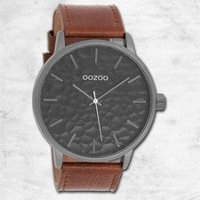 Oozoo Reloj De Pulsera Para Hombre Timepieces Analógico De Cuero Marrón UOC9443A