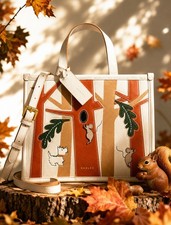 Bolso de Mano Radley London Ediciones Otoño Scottie Woodland Cuero Nuevo con Etiquetas Raro