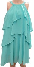 Dresstells Para Mujer Mediano Para Mujer Aline Halter Volantes En Niveles Moda Verde Menta