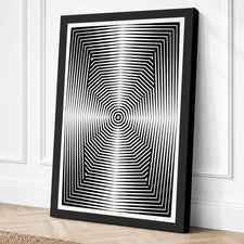 Ilusión óptica geométrica impresión en lienzo arte de pared decoración del hogar listo para colgar