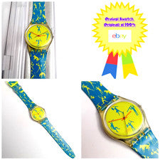 Swatch Gent African Can GK120 1990 Vintage Orologio da polso Anni 90 NOS Nuovo