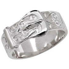 Anillo con hebilla gruesa de plata de ley talla O P Q R S T U V W X Y Z Z+1 para hombre y mujer