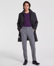 Pantalones de vestir lisos ajustados para hombre Calvin Klein en gris talla 36Wx32L *NUEVOS*