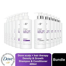 Champú y acondicionador de densidad y crecimiento Dove Scalp+ Hair Therapy Duo 400 ml, paquete de 6