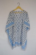Vestido corto de caftán 100 % algodón estampado de bloques a mano 100 % SIN TARIFAS✅0 % DE CARGA SK-62*