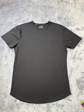 Camiseta Cuts Clothing Crew Curve-Hem para hombre extra grande negra Pyca Pro