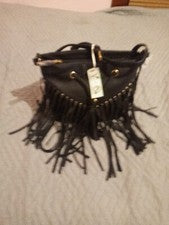 Bolso de mano para mujer estilo occidental bolso negro motociclista