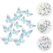 24 Piezas Pegatinas de Pared Mariposas Reutilizables Papel Decorativo para Hogar y Fiestas