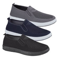 Zapatillas sin cordones para hombre Doble refuerzo Cómodas Zapatos para caminar Mocasines ligeros Talla