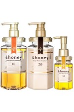 &honey Deep Moist Juego de 3 piezas: champú, acondicionador, aceite capilar