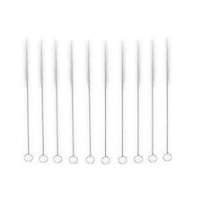 Limpiador de cepillo de paja para utensilios de cocina 10 piezas 17 cm acero inoxidable herramientas de limpieza