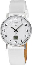 Reloj inalámbrico para mujer Master Time 36 mm correa de cuero esfera árabe MTLA-10805-12L