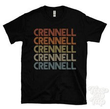 CAMISETA ESTILO RETRO REPETIDO Rennell para hombre y mujer novedad genial nombre regalo