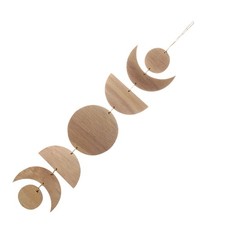 Adorno colgante de madera sol luna hogar colgante de pared rústico decoración colgante
