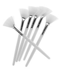 6 piezas Cepillos de ventilador Cepillos faciales Maquillaje Belleza Belleza Cepillo Máscara Herramienta