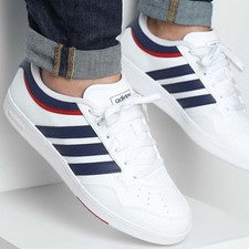 Adidas Aros Bajo Para Hombre Zapato Deportivo Blanco Zapatilla Calzado Cuero Entrenador #986