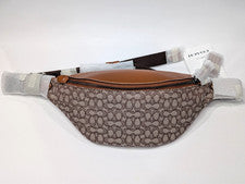 Bolso Cinturón Coach Cacao/Ambar Aburnado Micro Firma Jacquard Charter 7 (CM373)