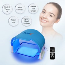 ZJKC 7 en 1 Colores Luz LED Tratamiento Mascarilla Luz Roja Terapia para Antienvejecimiento