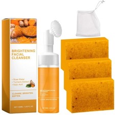 Juego de dos piezas de lavado y cuidado de cúrcuma, limpiador facial tuemérico y cúrcuma...