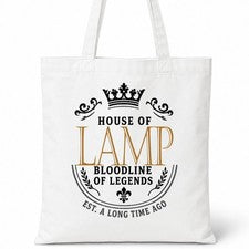 Bolso de Mano LAMP Casa del Apellido Algodón Idea de Regalo
