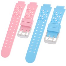 2 Pcs Watch Band Strap Replacement Silicone Kids Smartwatch Bands
