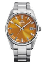 Reloj para hombre ORIENT Stretto RN-AC0R08Y esfera naranja automático mecánico zafiro