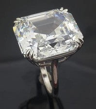 Elegante anillo solitario de diamantes blancos tratados con certificación de 14 quilates, plata 925
