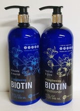SJ Creations ~ Champú y acondicionador fortalecedor de biotina con aceites de ricino y cáñamo