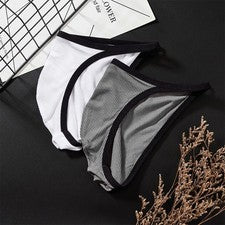 Calzoncillos calzoncillos de natación elásticos sedosos de moda para hombre U convexos