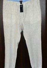 Pantalones de lino beige para hombre H&M talla US 40 R